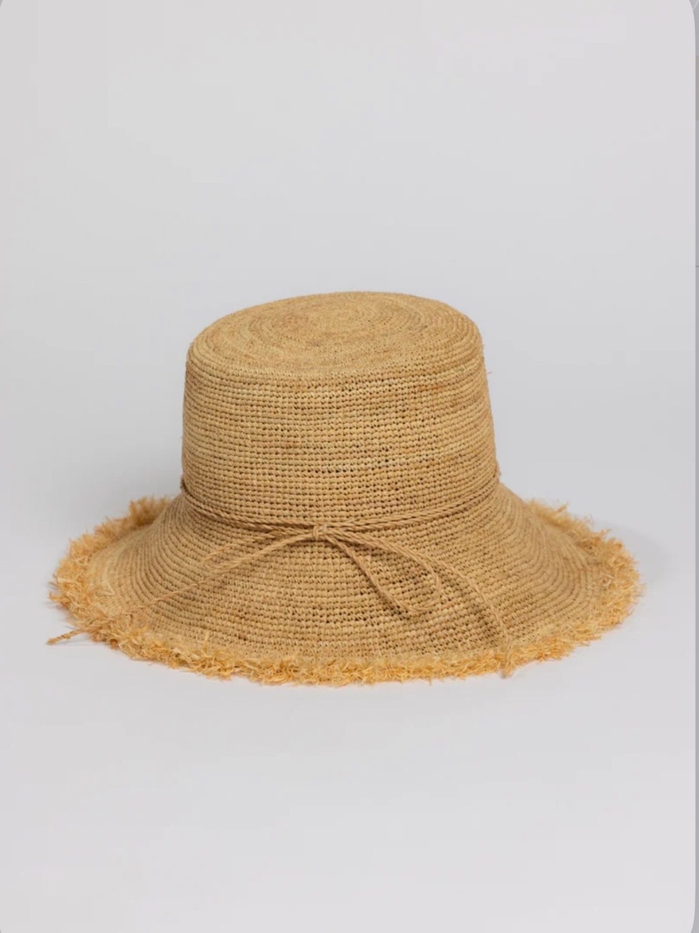 HAT ATTACK PACKABLE RAFFIA BUCKET HAT SIZE M
